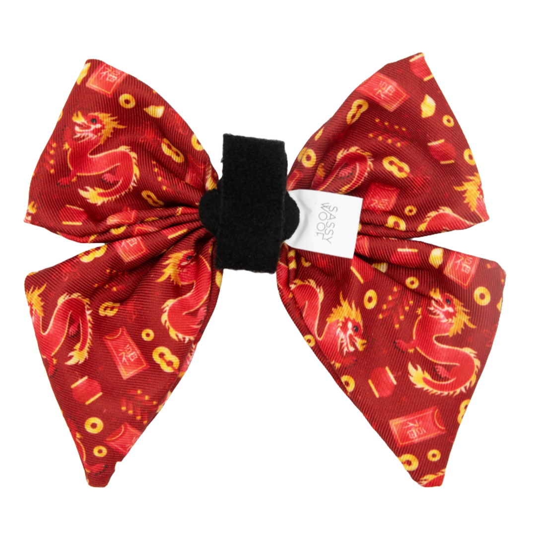 Dog Sailor Bow - Lucky Dragon