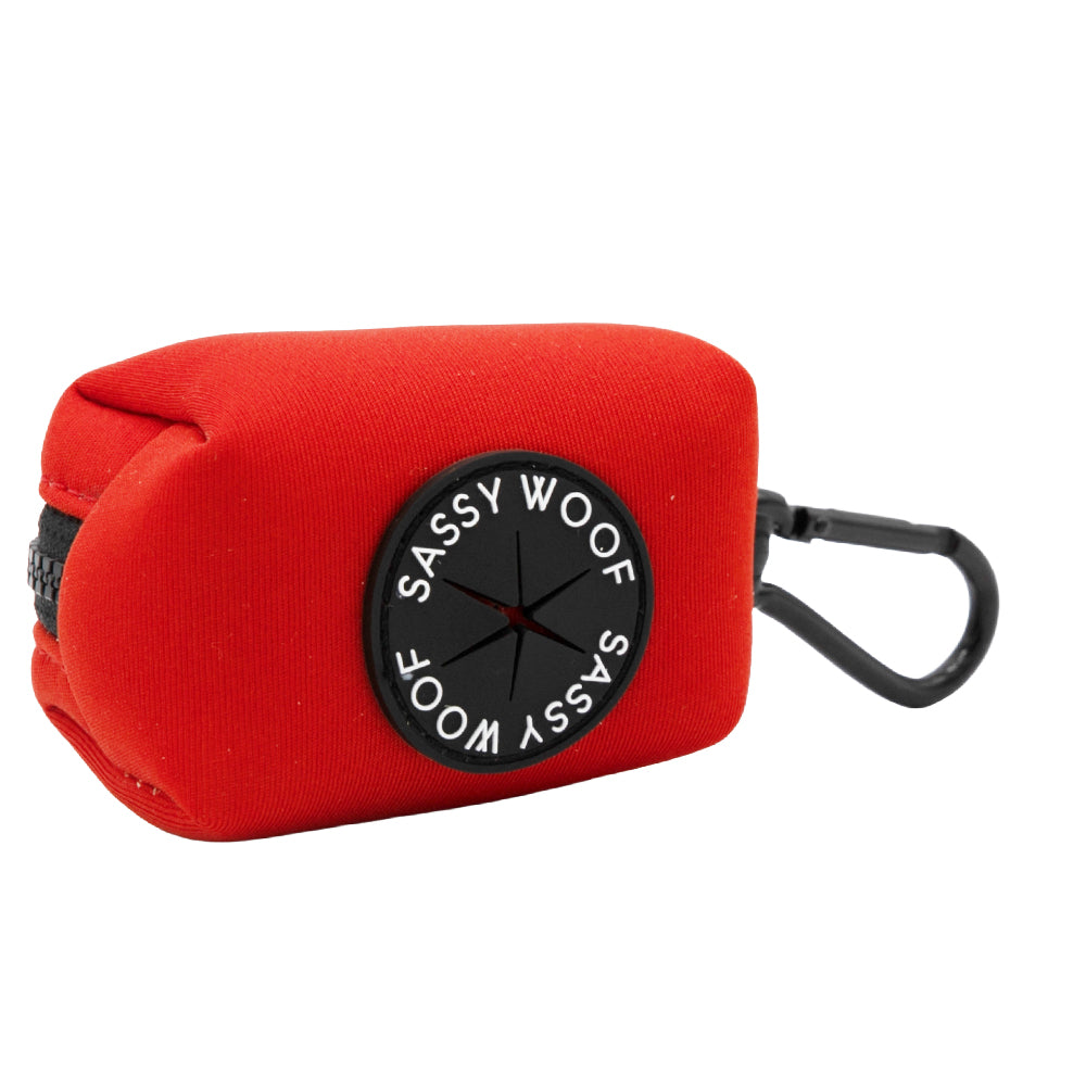 Neon Red - Dog Waste Bag Holder | Sassy Woof Product