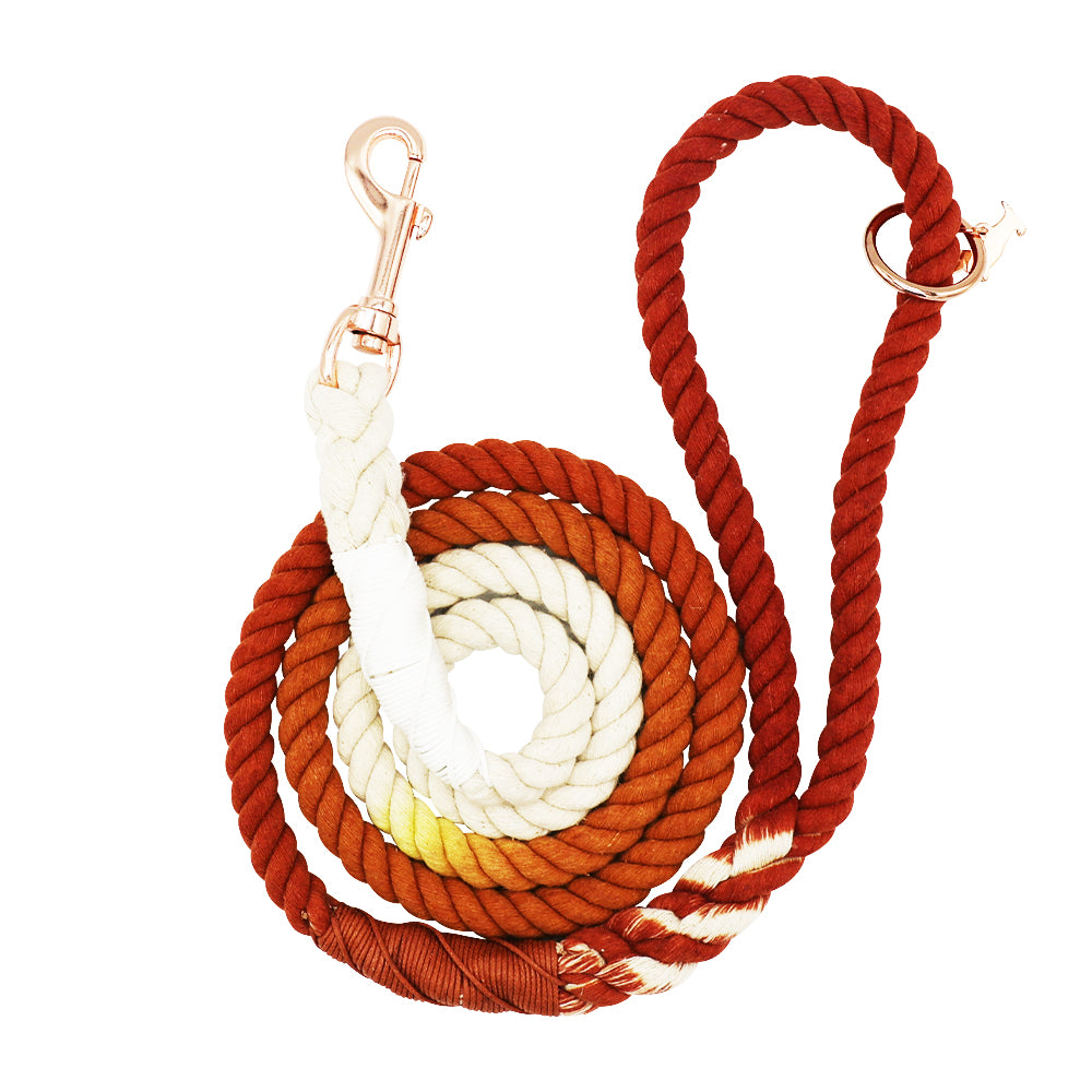 Dog Rope Leash - Ombre Orange