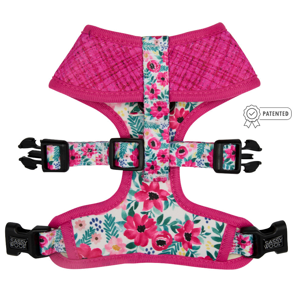 Dog Reversible Harness - Floral Frenzy