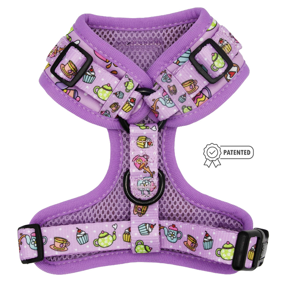 Dog Adjustable Harness - Tea Pawty