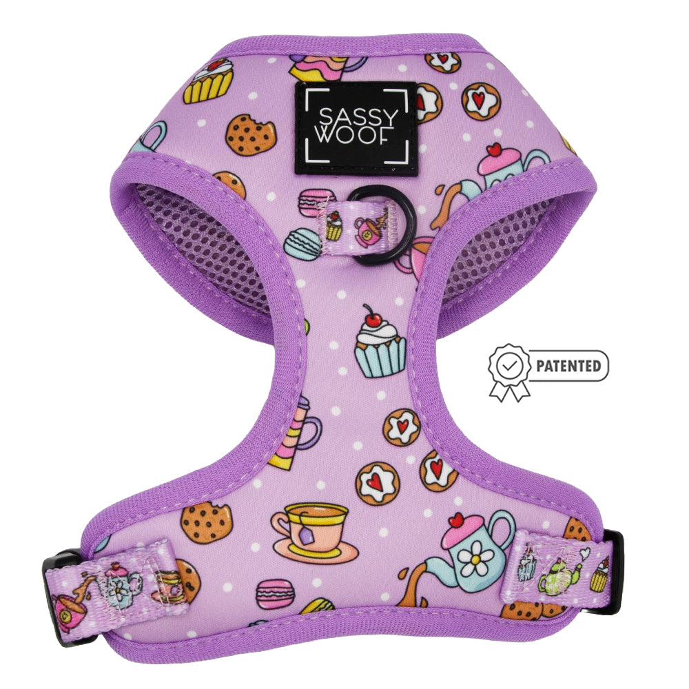 Dog Adjustable Harness - Tea Pawty