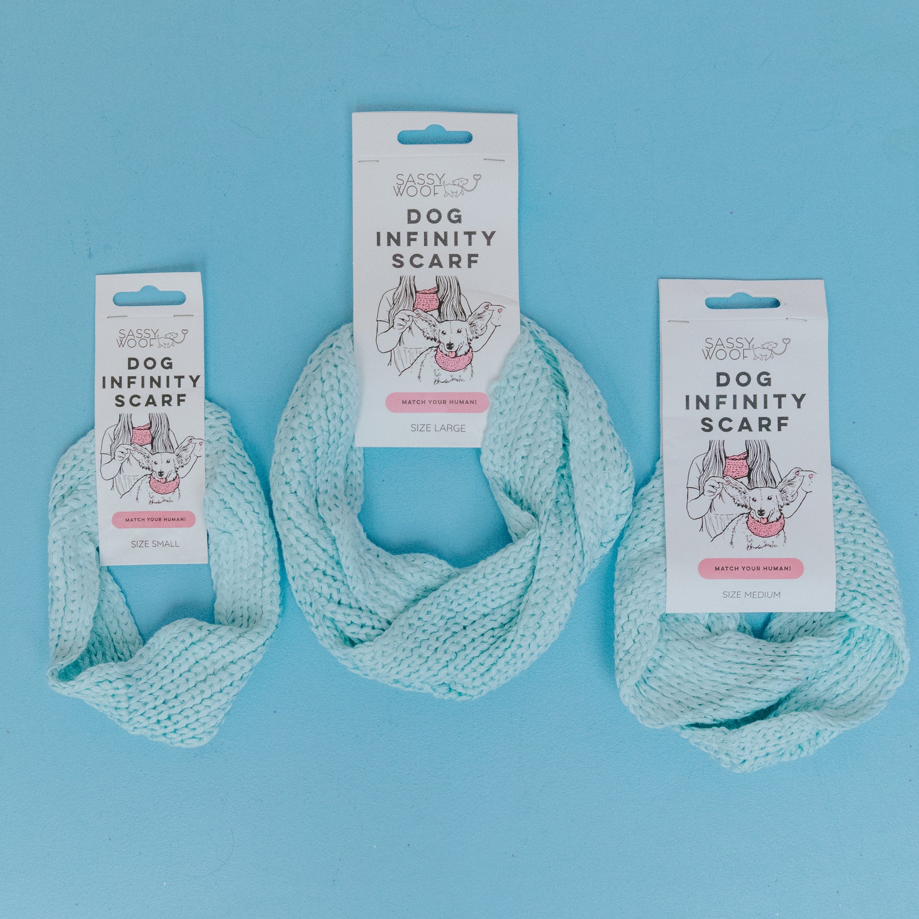 Dog Infinity Scarf - Blue