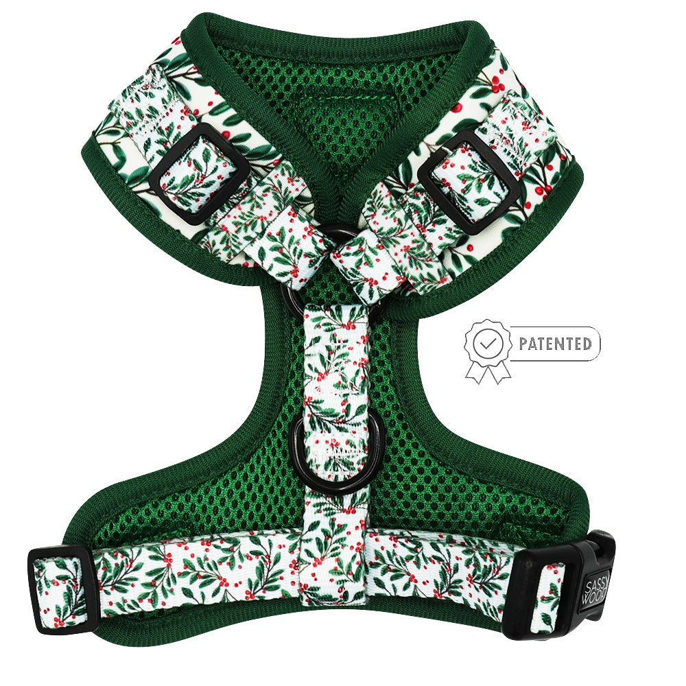 Dog Adjustable Harness - Under the Mistletoe