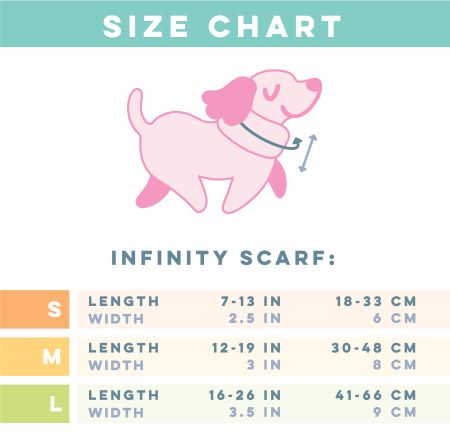 Length: Measure around the base of your dog's neck, where a collar would naturally sit. Size S – Length: 7 to 13 inches (18 -33 cm), Width: 2.5 inches (6 cm). Size M – Length: 12 to 19 inches (30 -48 cm), Width: 3 inches (8 cm). Size L – Length: 16 to 26 inches (41 -66 cm), Width: 3.5 inches (9 cm).