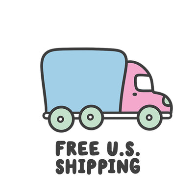 Icon displaying a truck with the words "Free U.S. Shipping", below.