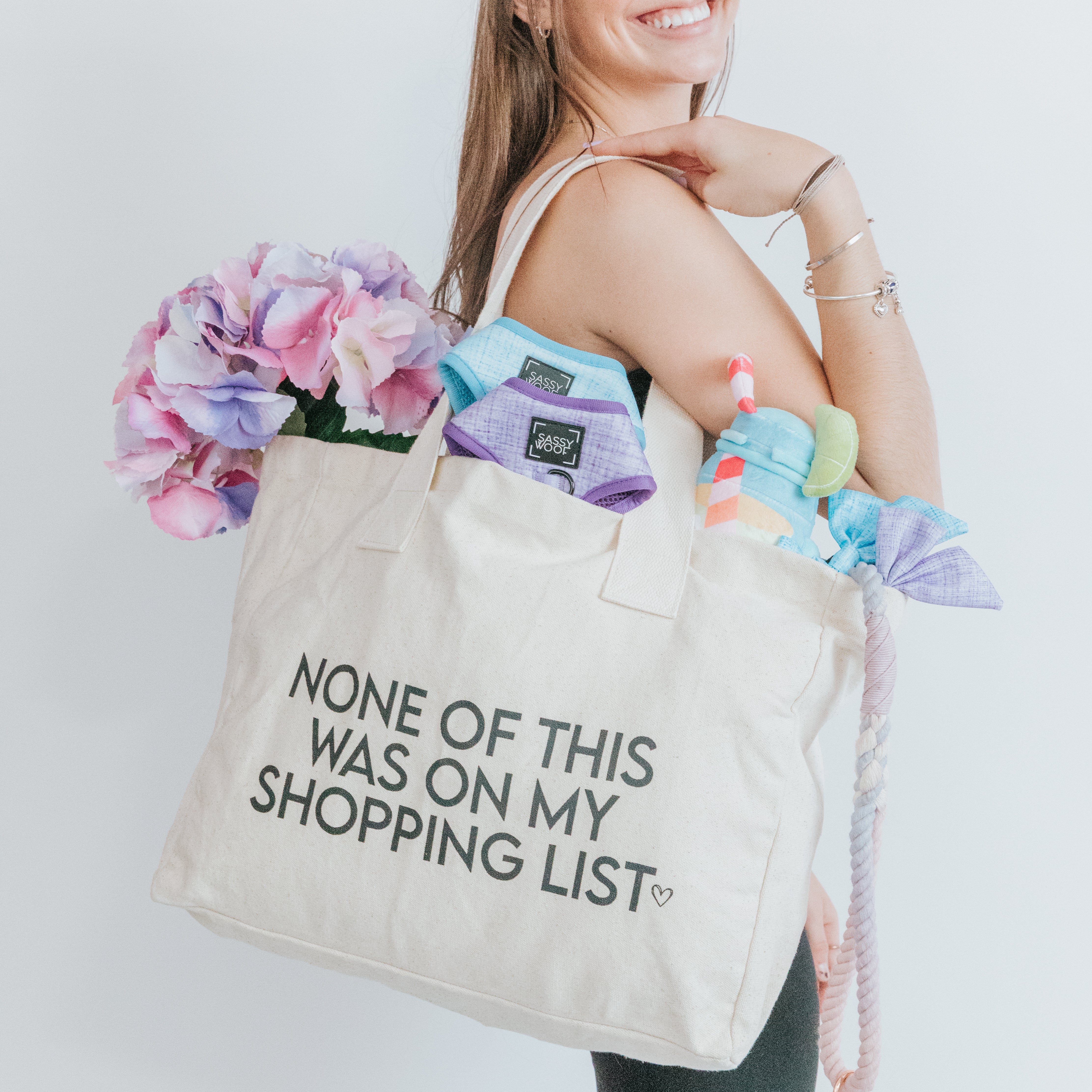 Strawberry Canvas Tote Bag Grocery Tote Bag Sweet AF Cute 