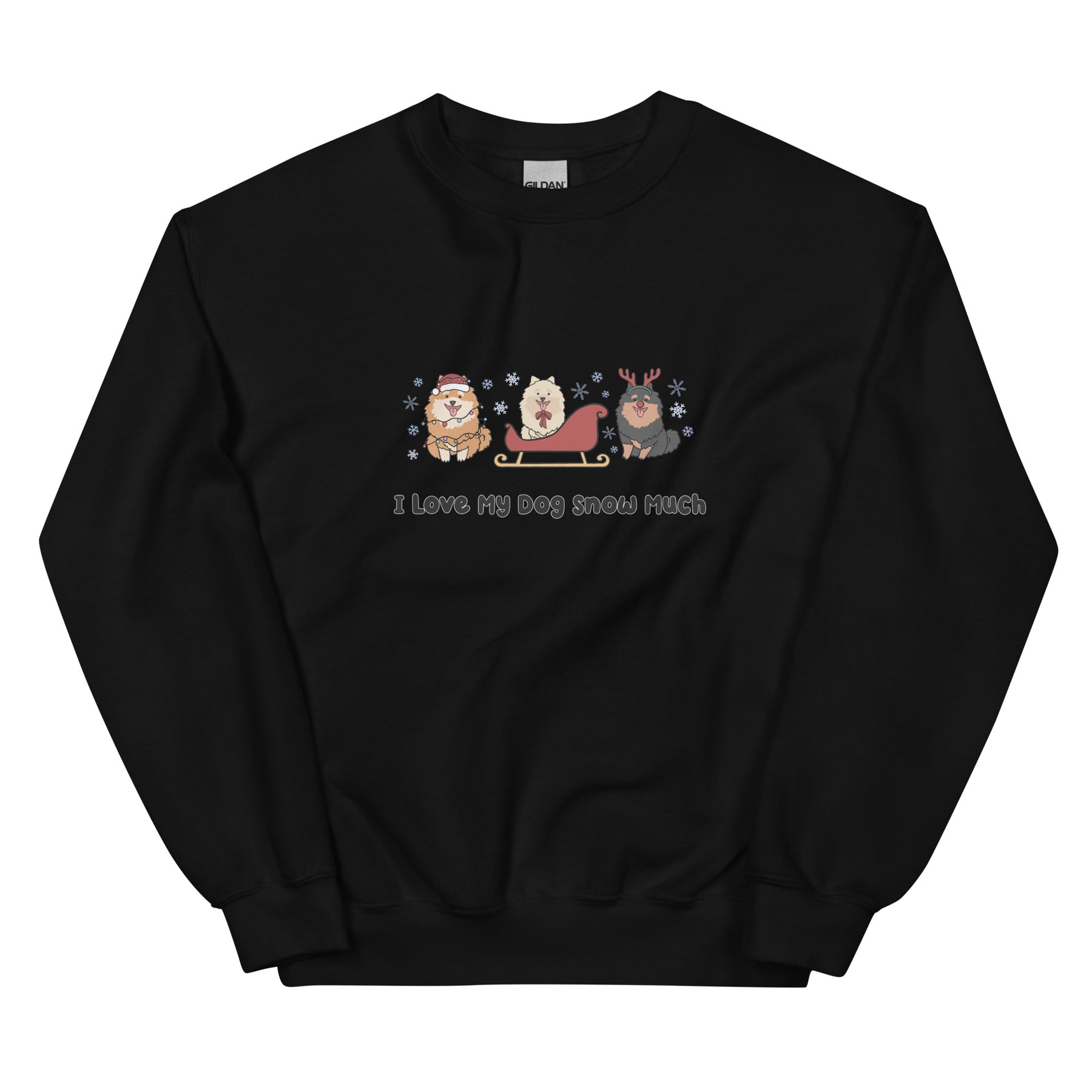 Sweatshirt - I Love My Dog Snow Much (Poms)