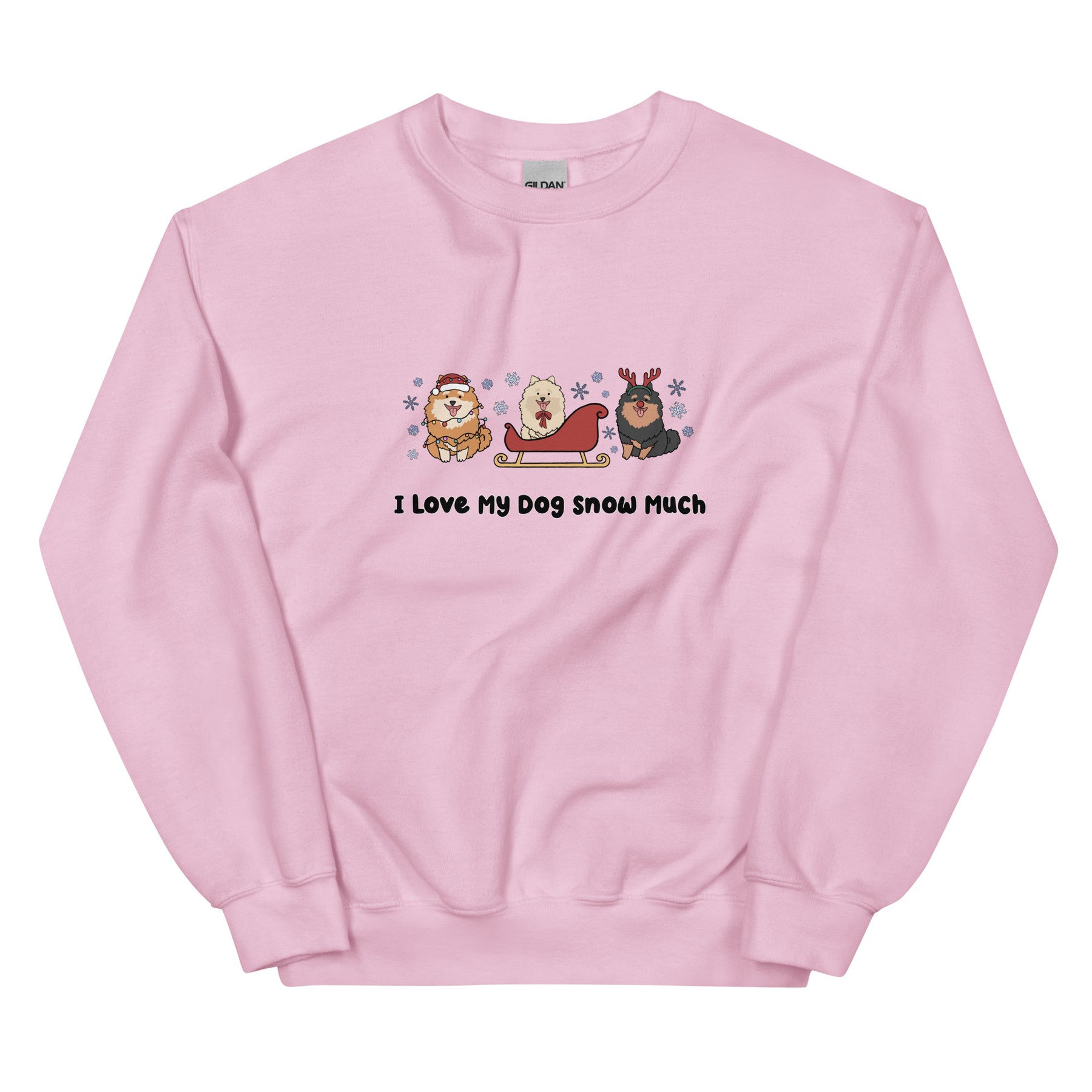Sweatshirt - I Love My Dog Snow Much (Poms)
