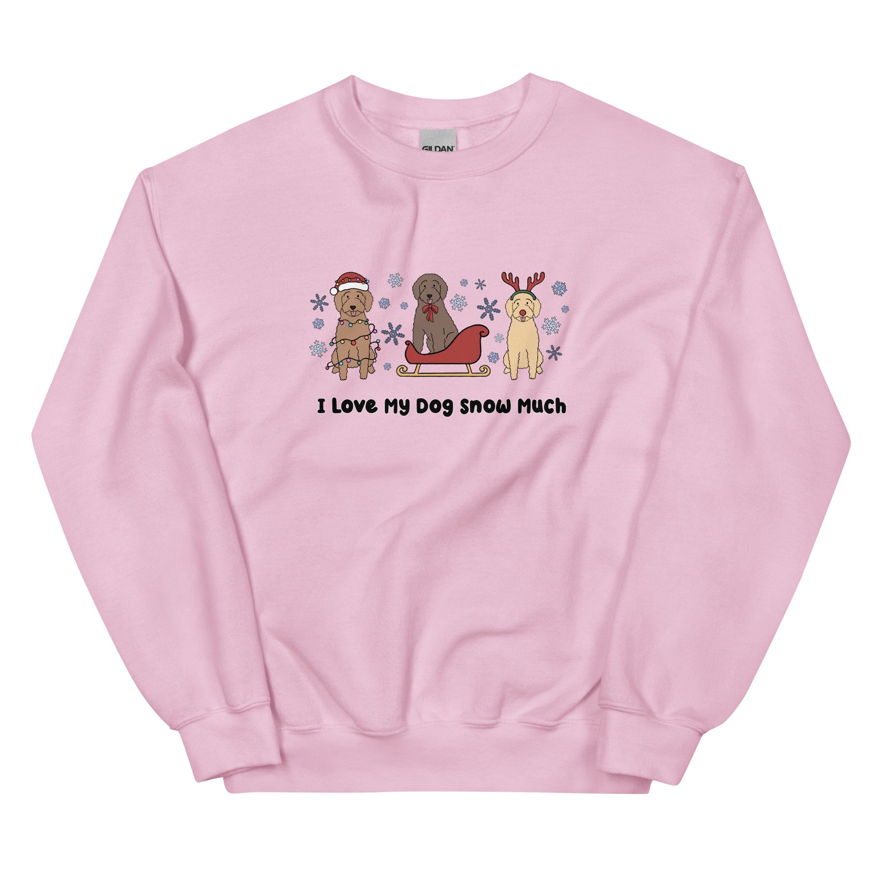 Sweatshirt - I Love My Dog Snow Much (Doodles)