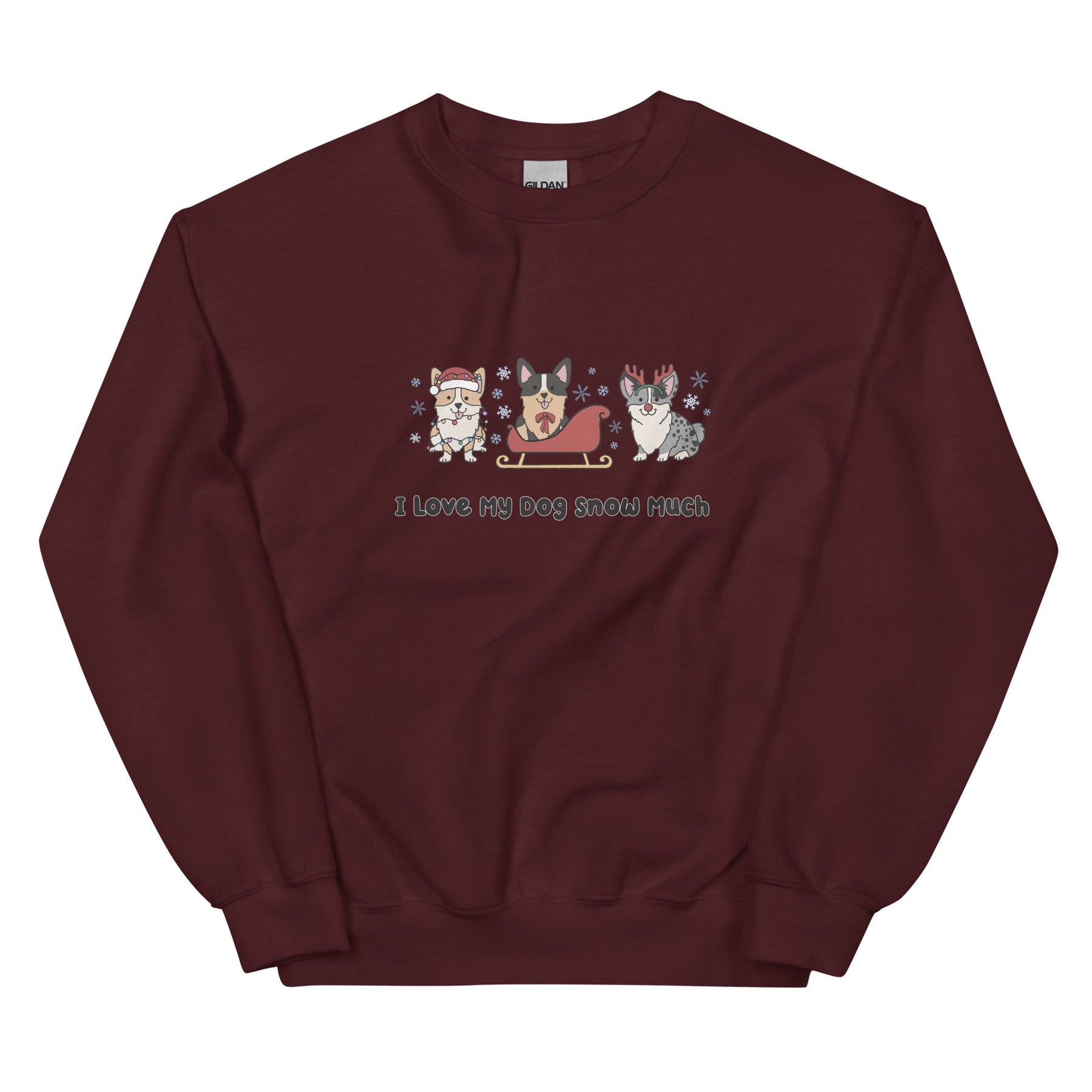 Sweatshirt - I Love My Dog Snow Much (Corgis)