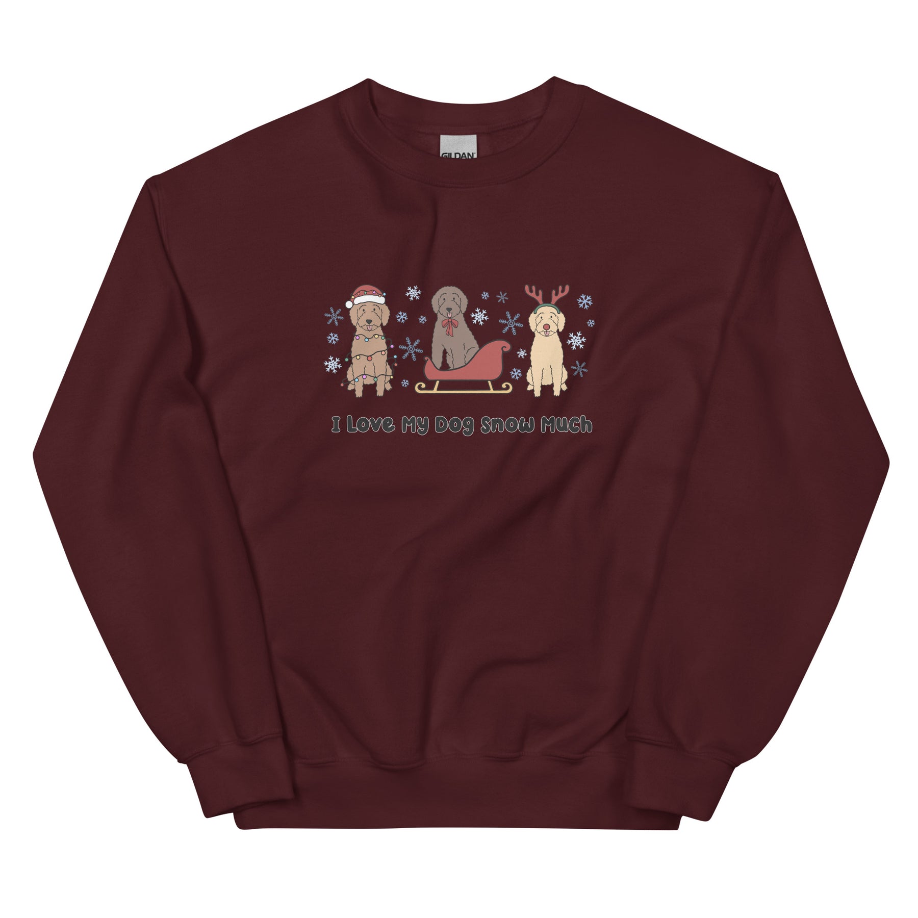 Sweatshirt - I Love My Dog Snow Much (Doodles)