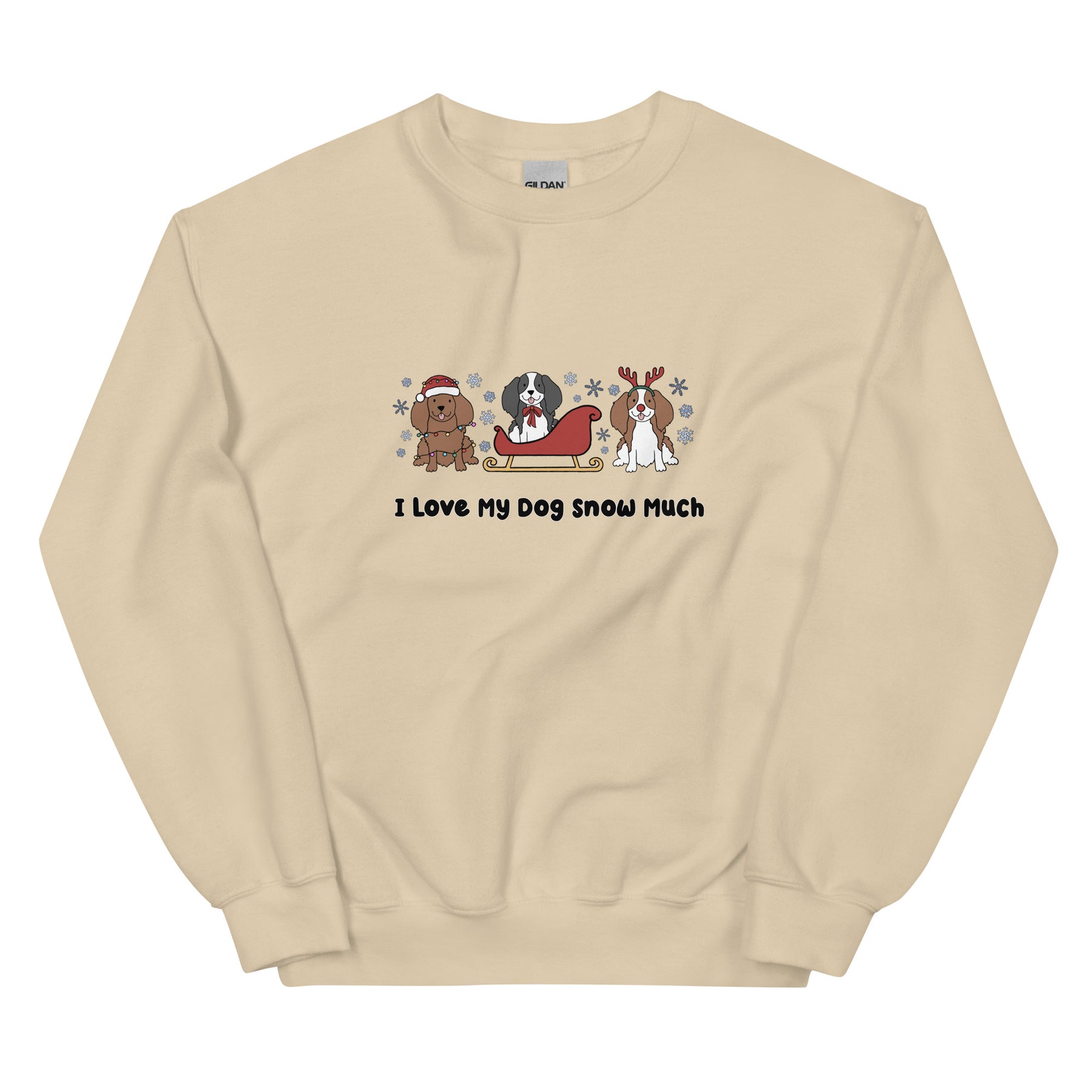 Sweatshirt - I Love My Dog Snow Much (Cavs)