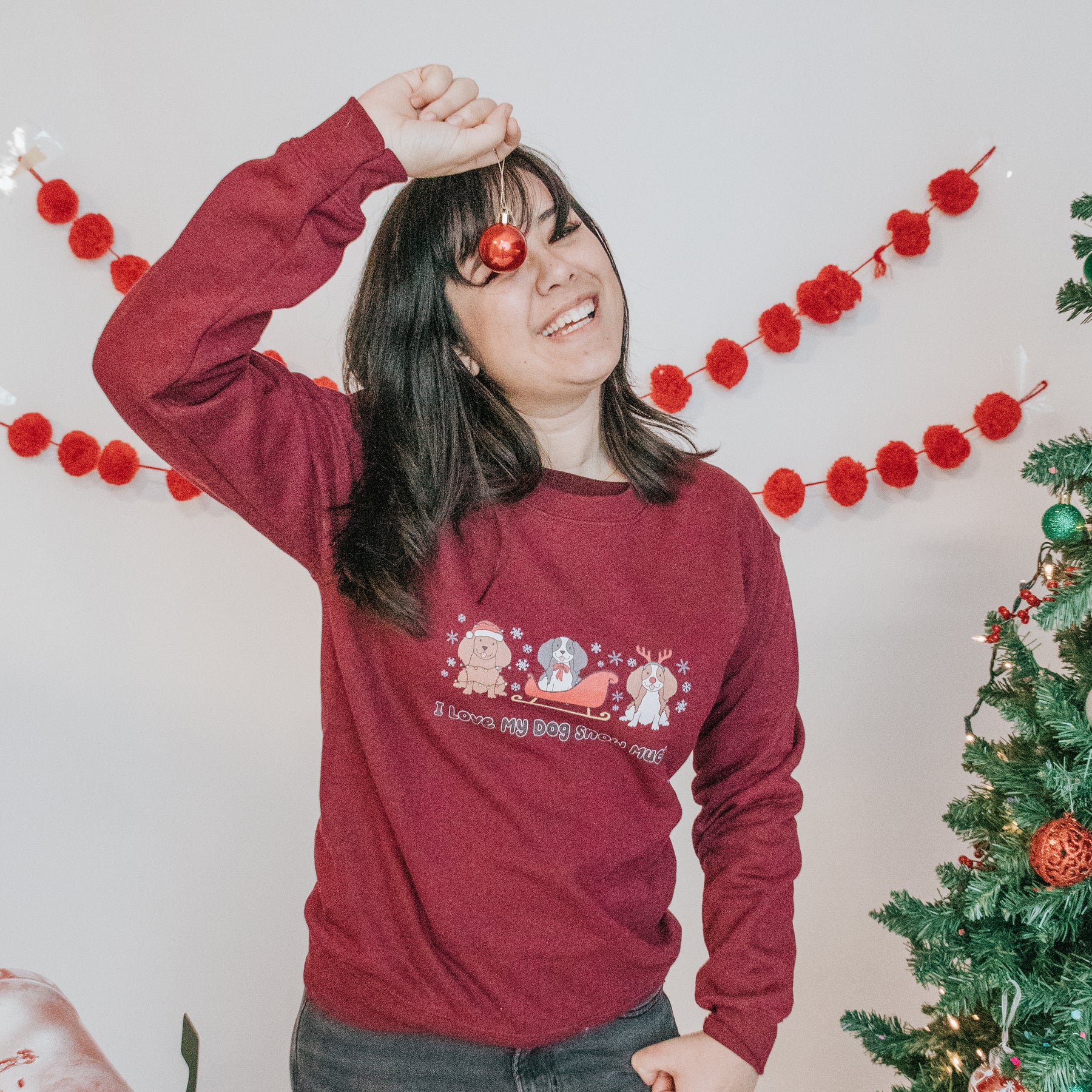 Sweatshirt - I Love My Dog Snow Much (Cavs)