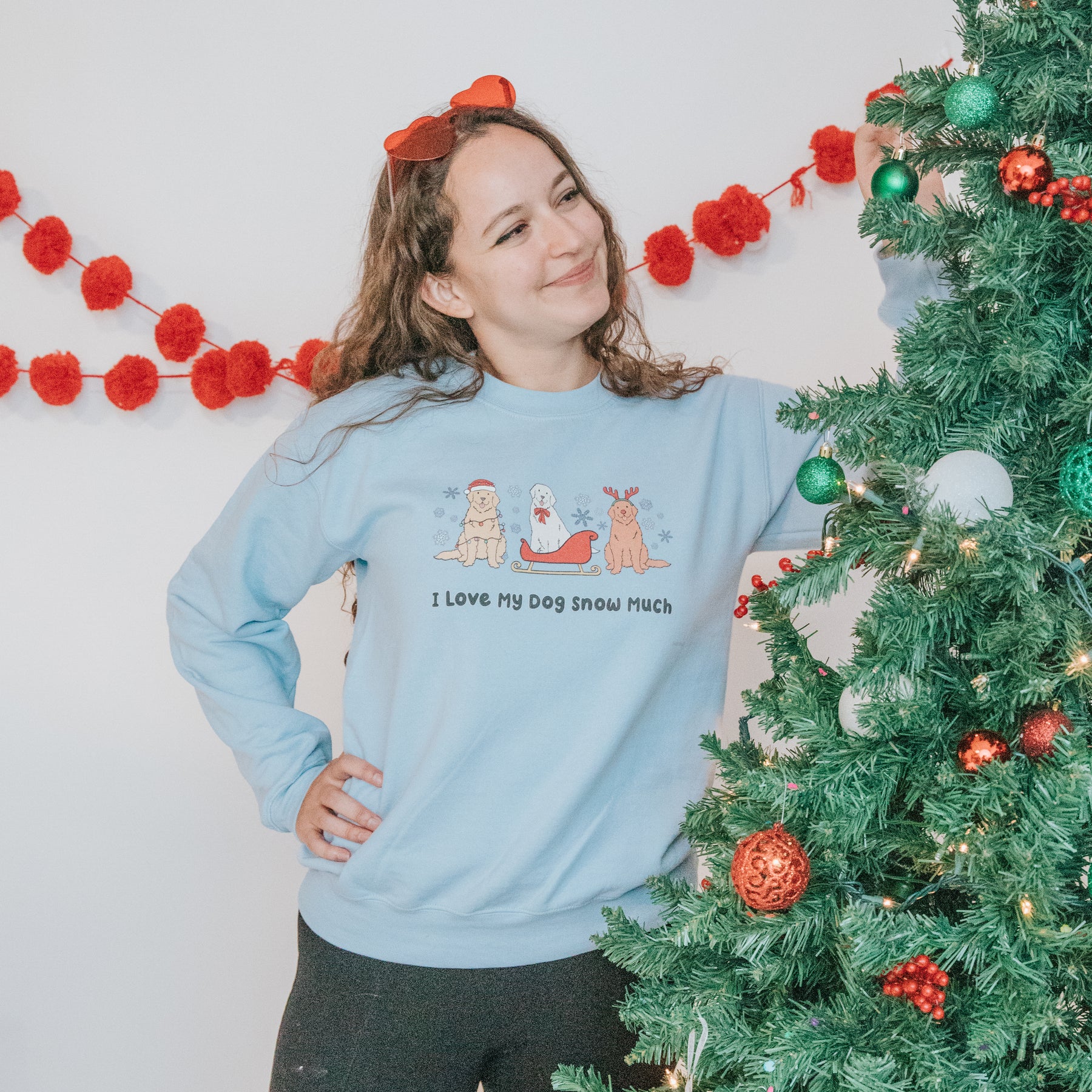 Sweatshirt - I Love My Dog Snow Much (Goldens)