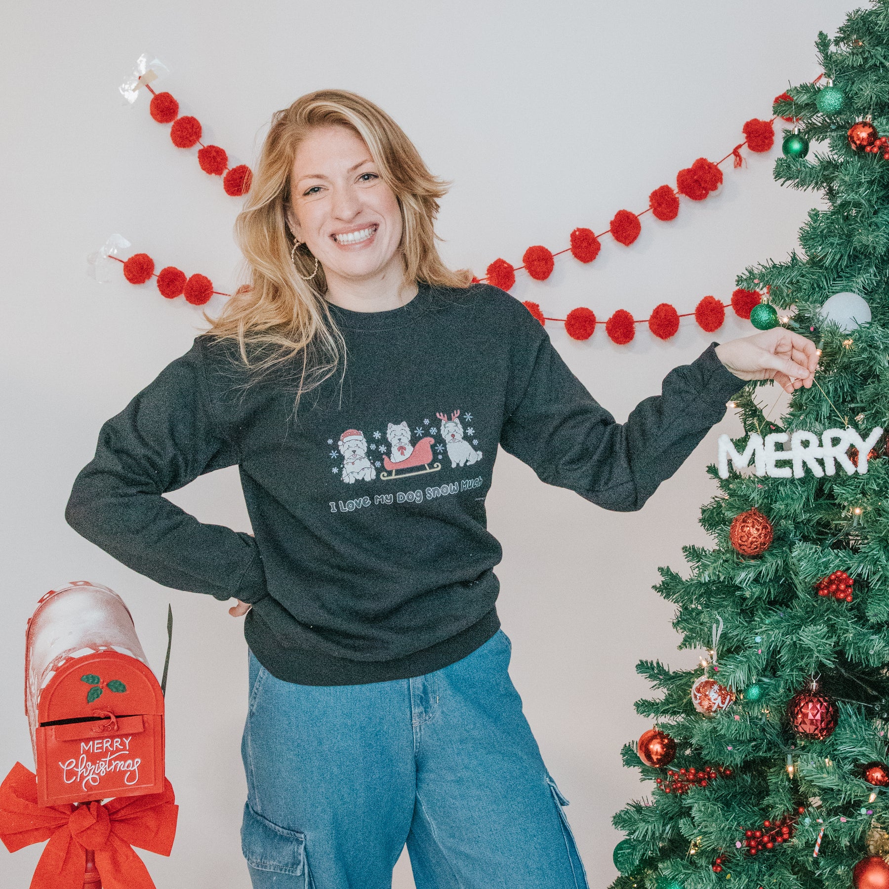 Sweatshirt - I Love My Dog Snow Much (Westies)