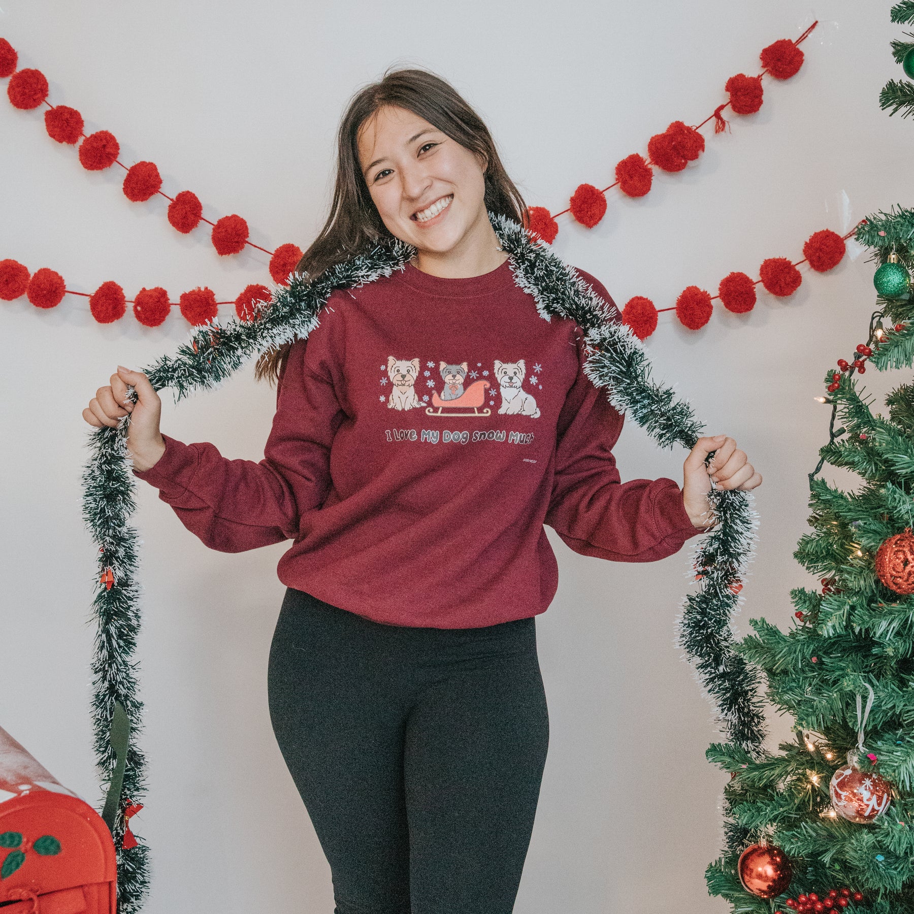 Sweatshirt - I Love My Dog Snow Much (Yorkie)