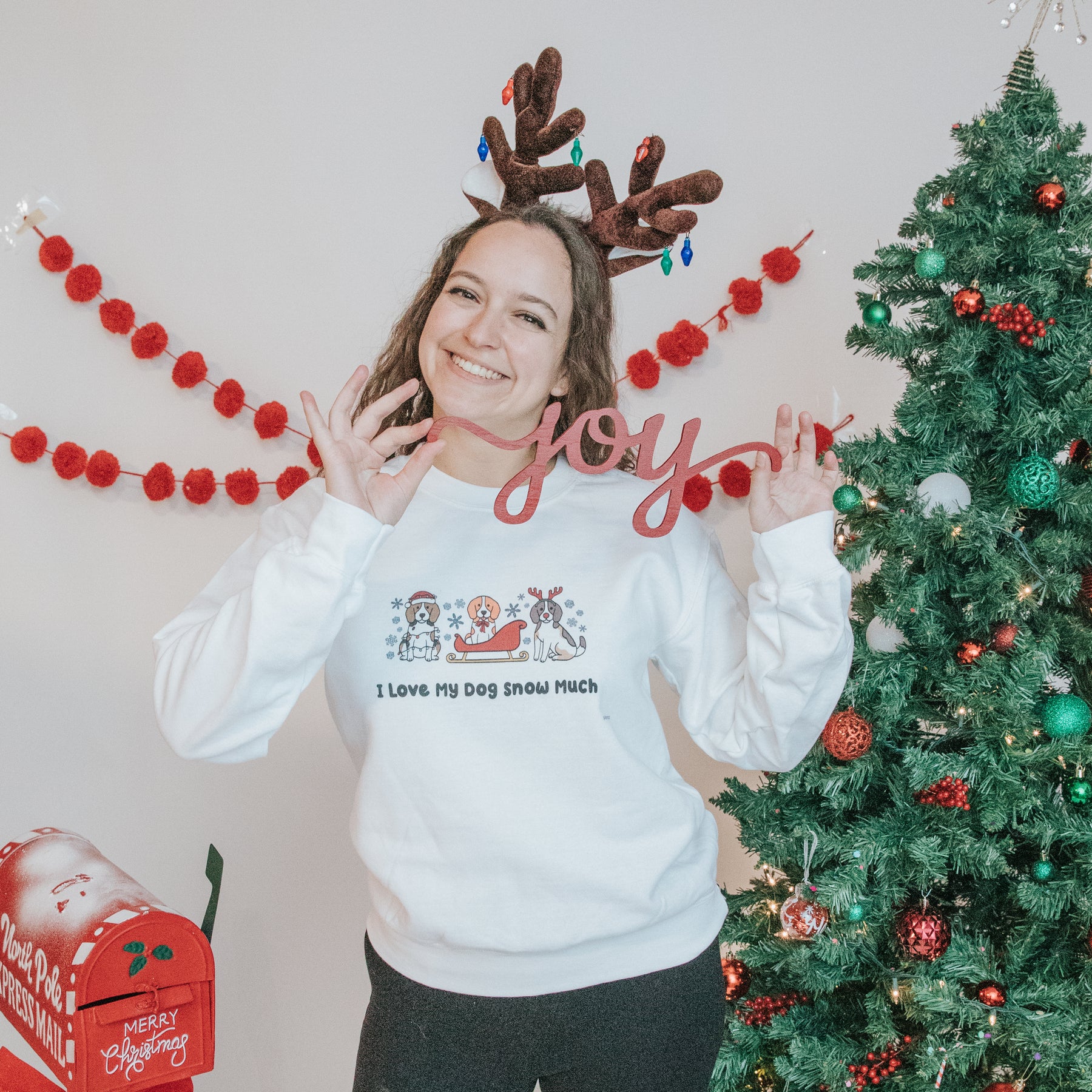 Sweatshirt - I Love My Dog Snow Much (Beagles)