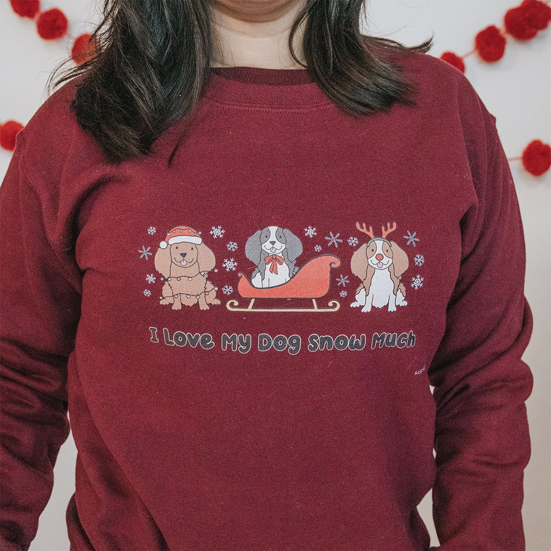Sweatshirt - I Love My Dog Snow Much (Cavs)