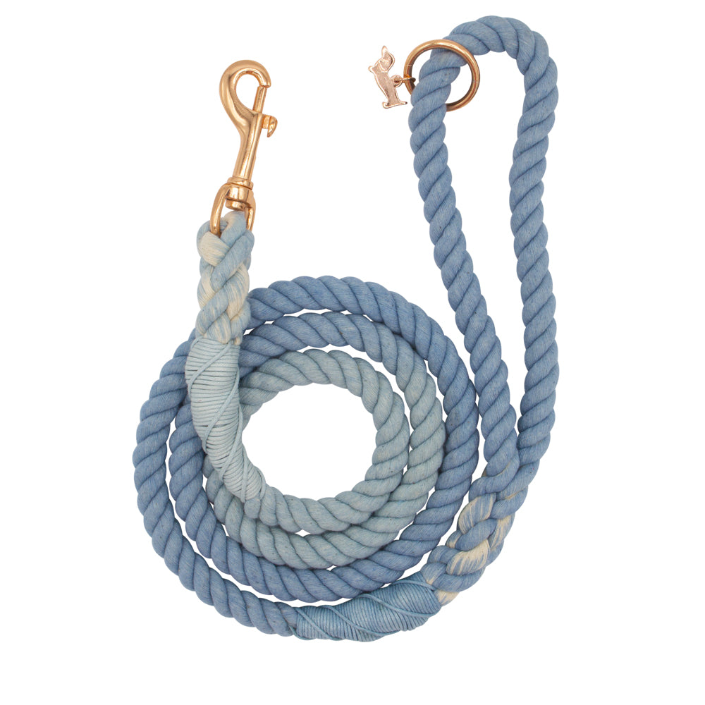 Sassy Woof Dog Rope Leash - Bluebell - Blue