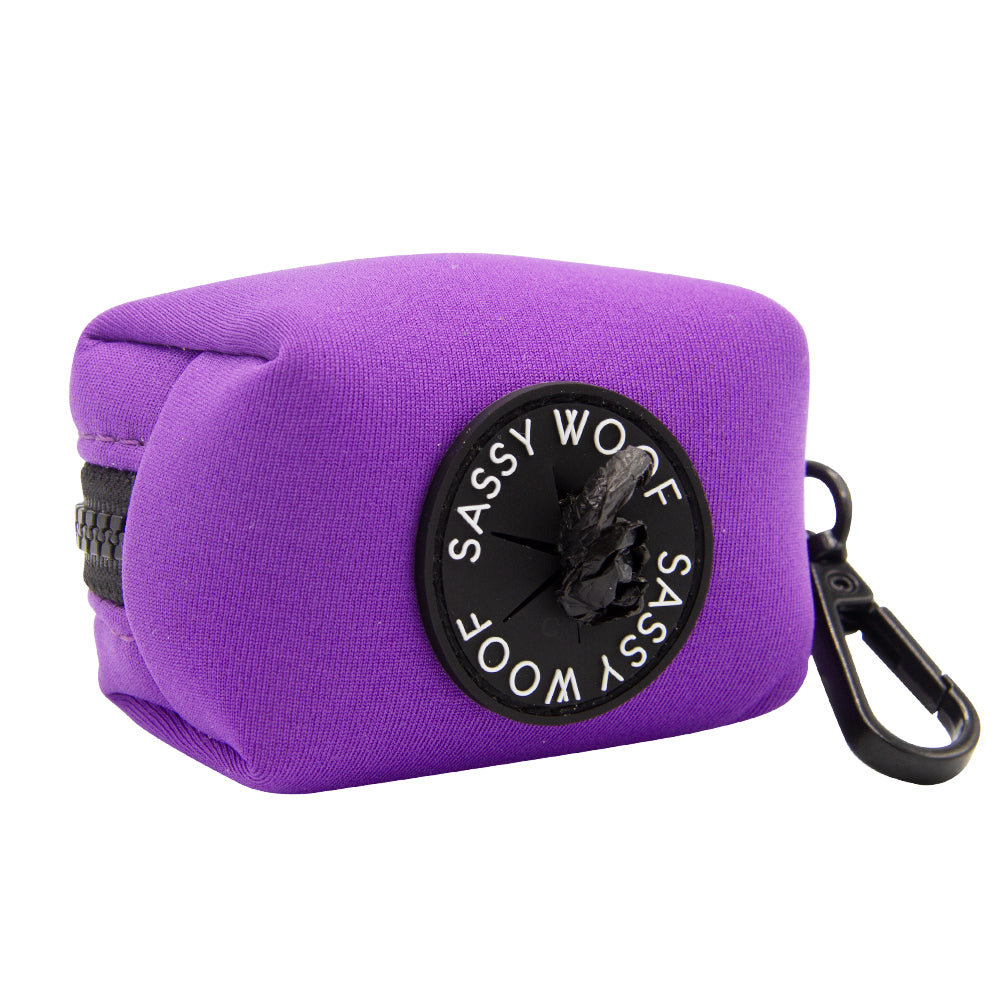 Dog Waste Bag Holder - Neon Purple