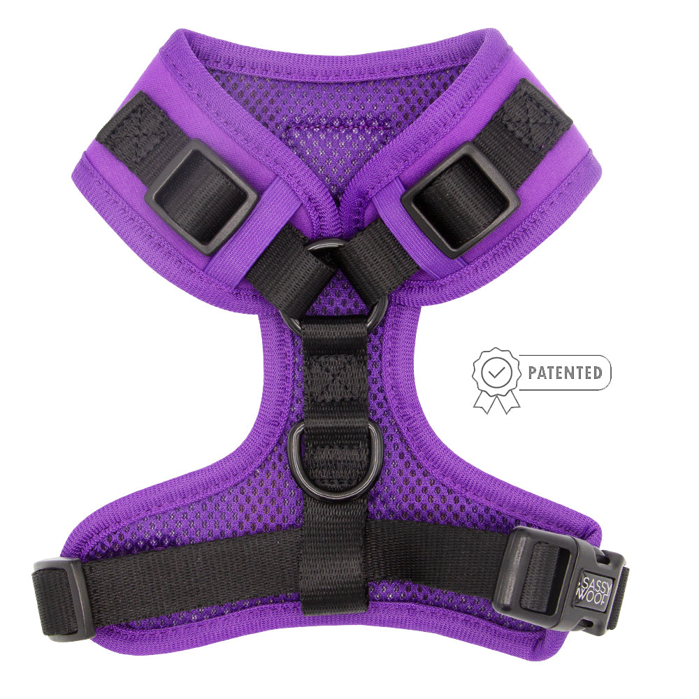 Dog Adjustable Harness - Neon Purple