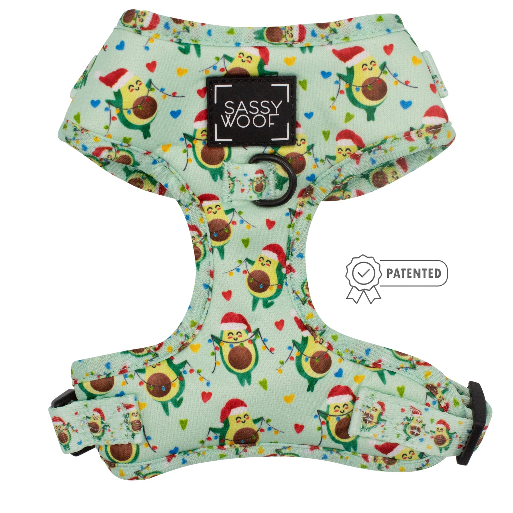 Dog Adjustable Harness - Jingle Bell Guac