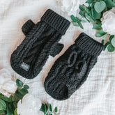Pet Cable Knit Sweater - Black