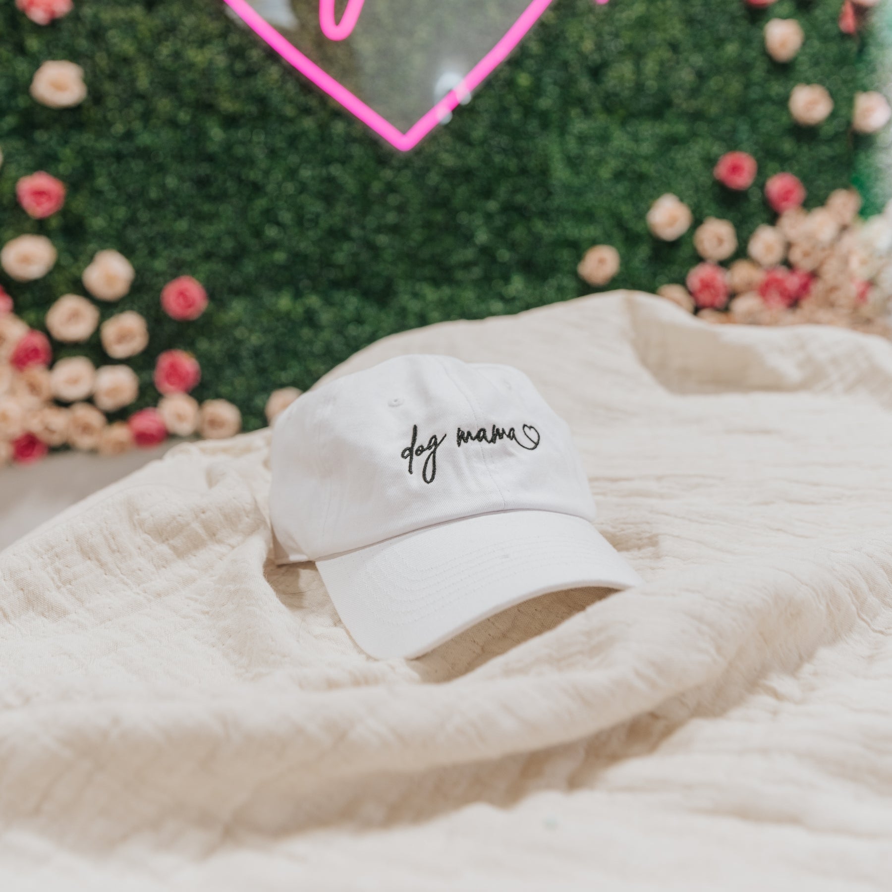 Dog Mama Hat - White