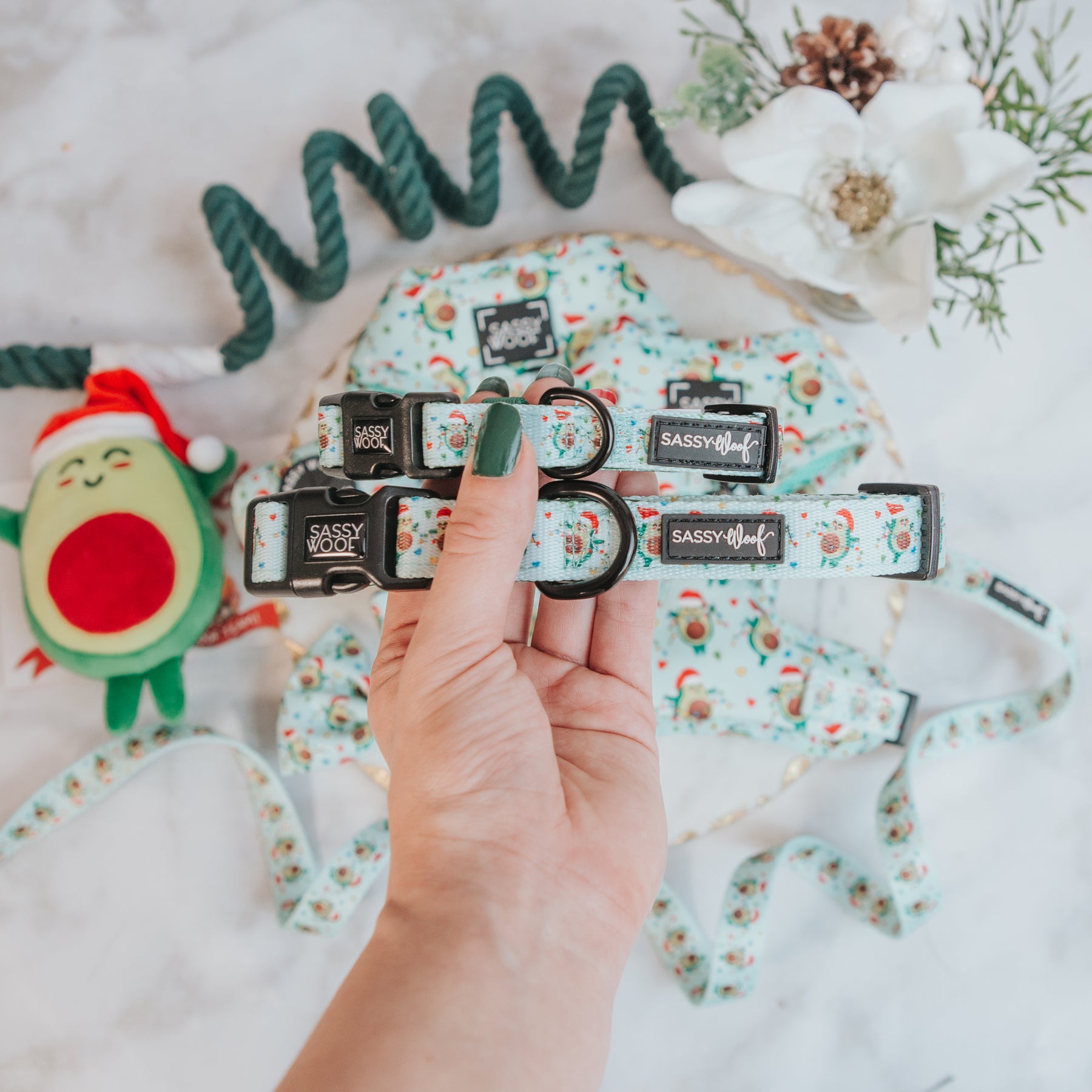 Dog Collar - Jingle Bell Guac