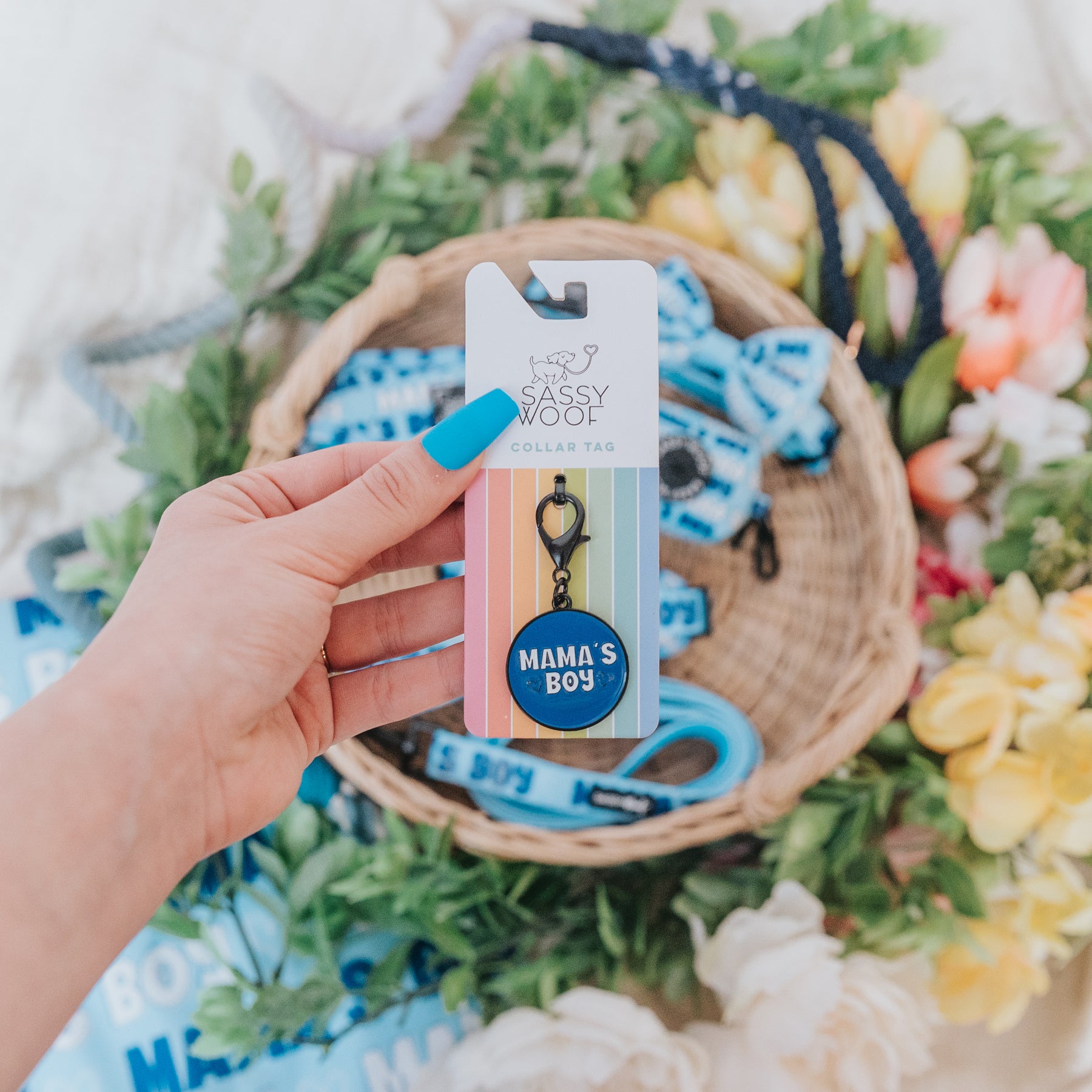 Dog Collar Tag - Mama's Boy