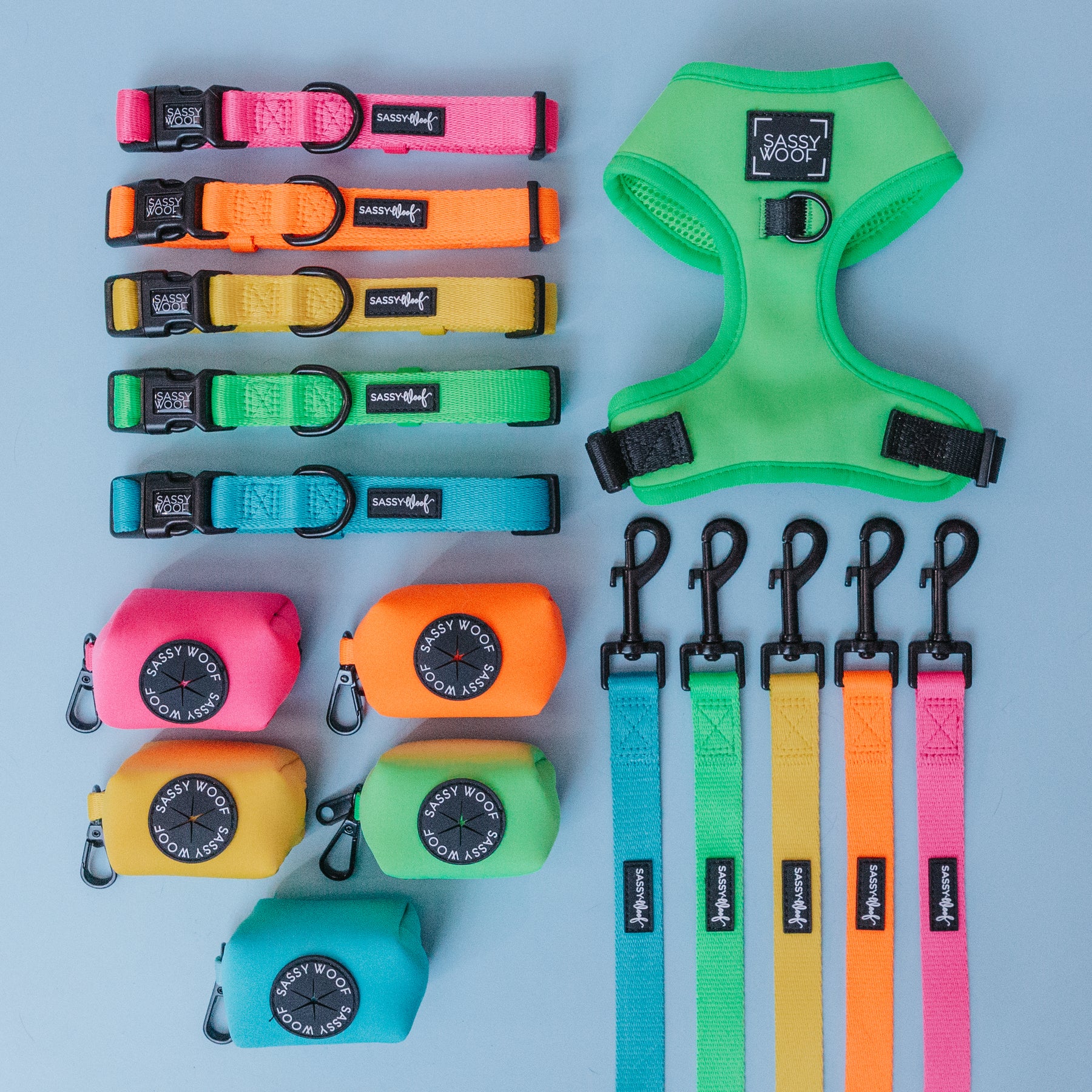 Dog Adjustable Harness - Neon Green