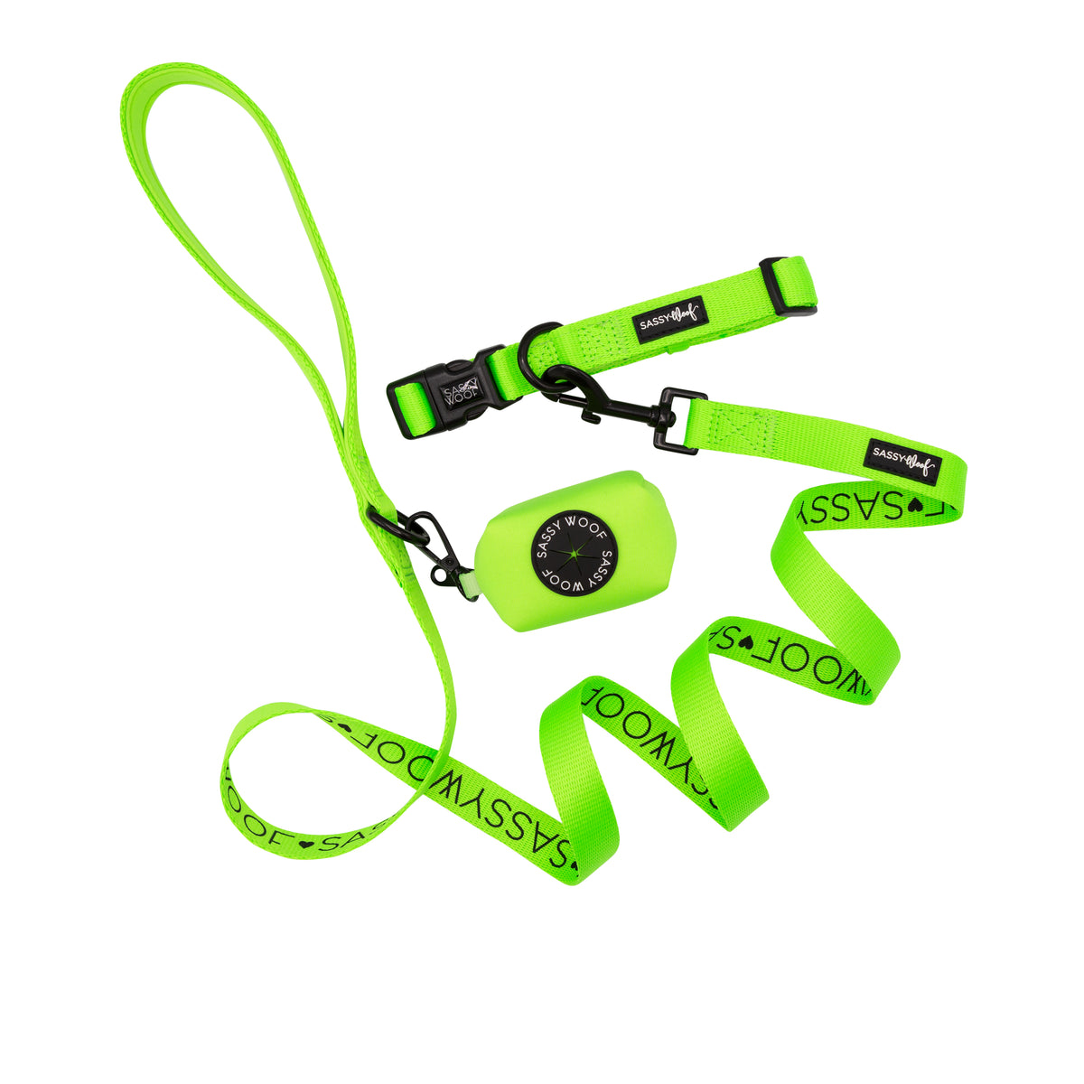 Collar Three Piece Bundle - Neon Green