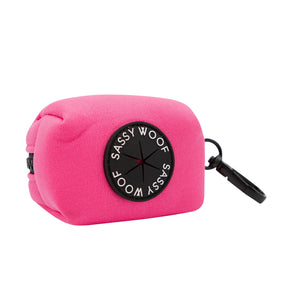 Dog Waste Bag Holder - Neon Pink