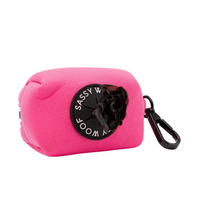 Dog Waste Bag Holder - Neon Pink