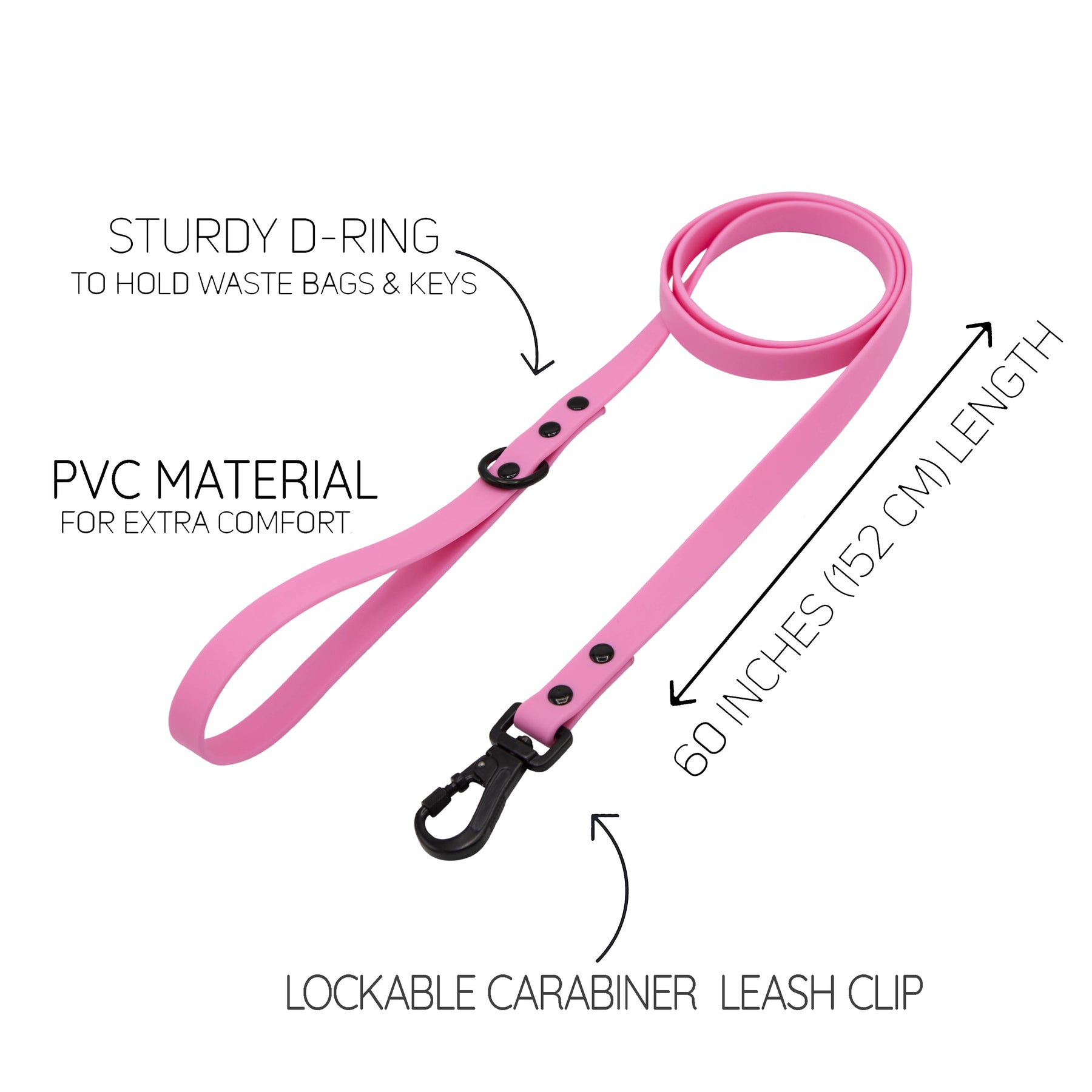 Dog Waterproof Leash - Pink