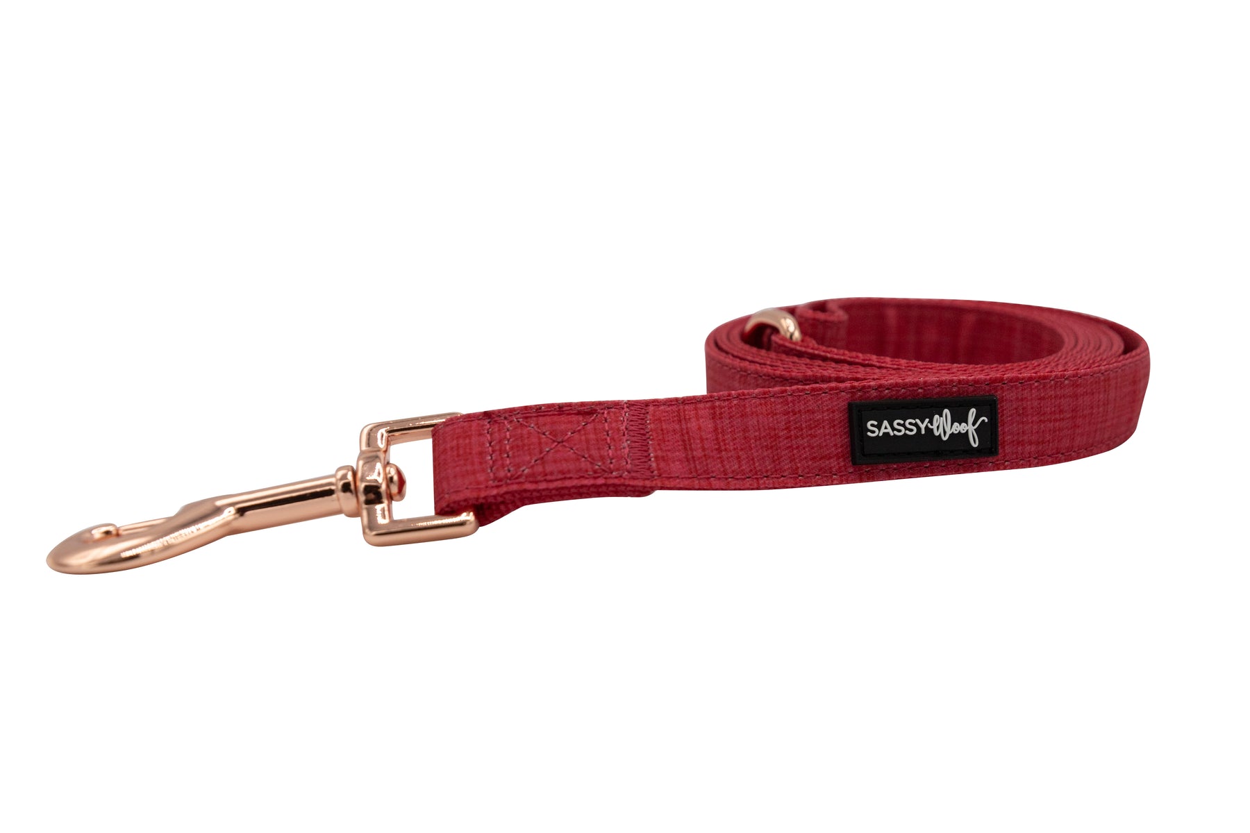 Dog Leash - Merlot (Rose Gold Hardware)