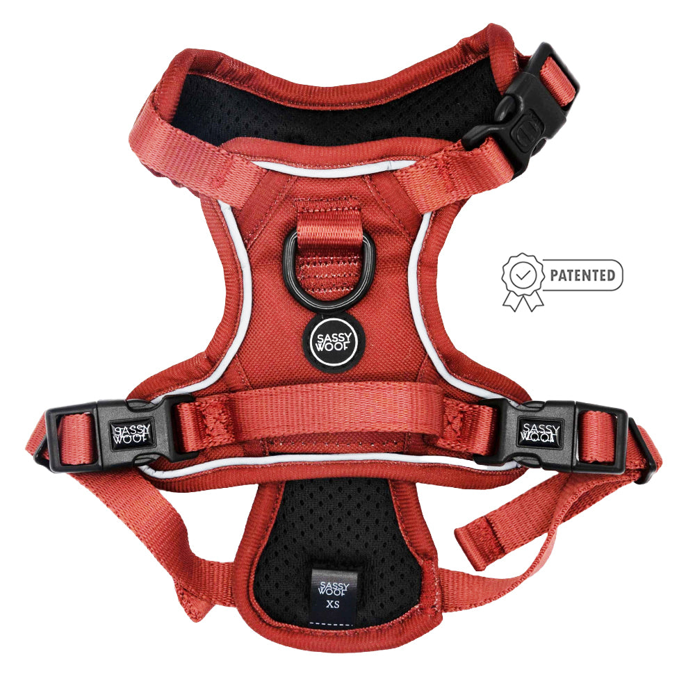 Dog Step-in Harness - Burgundy
