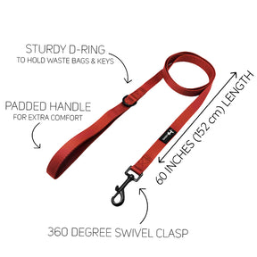 Dog Leash - Burgundy