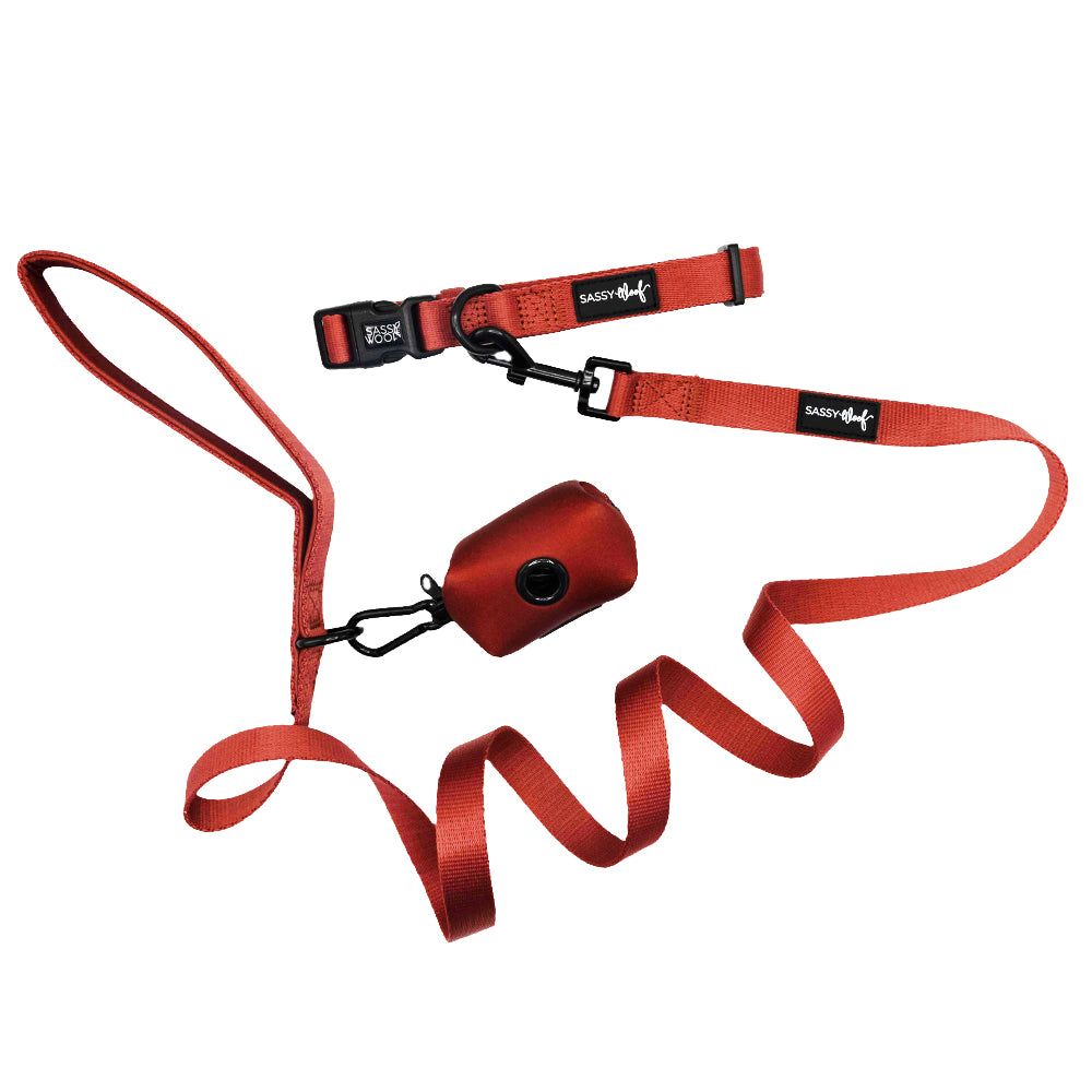 Dog Three Piece Bundle - Burgundy