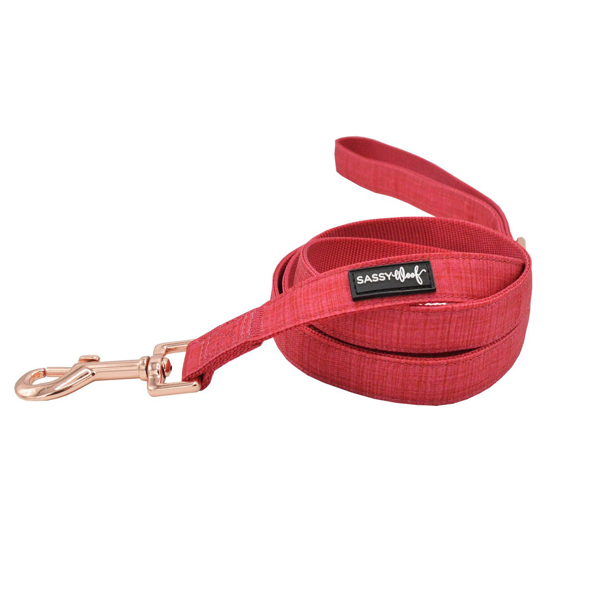 Dog Leash - Merlot (Rose Gold Hardware)