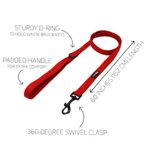 Dog Leash - Neon Red