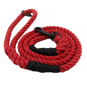 Dog Rope Leash - Neon Red