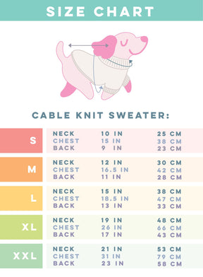 Dog Cable Knit Sweater - Orange