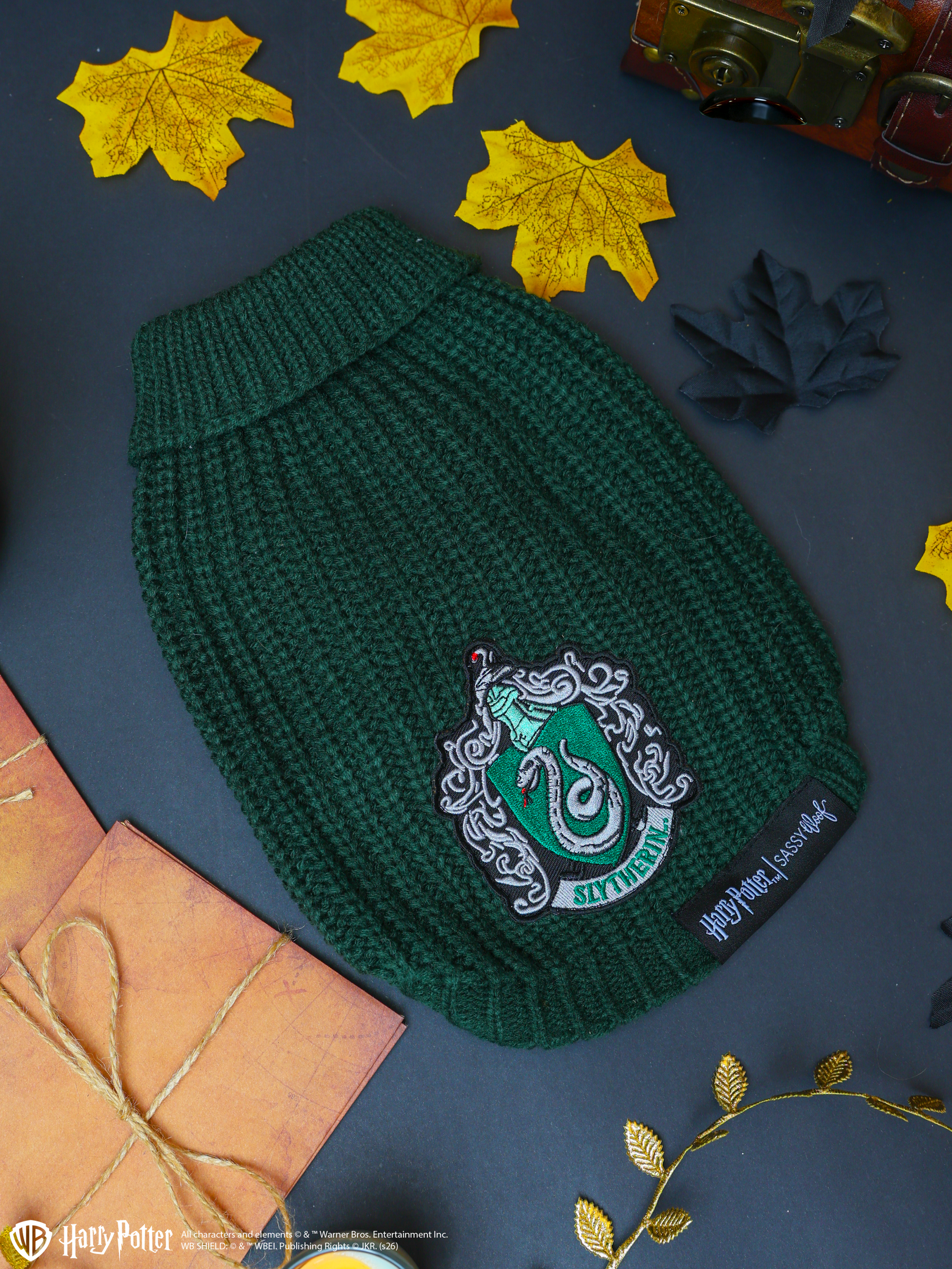 Pet Cable Knit Sweater - Harry Potter™ Slytherin