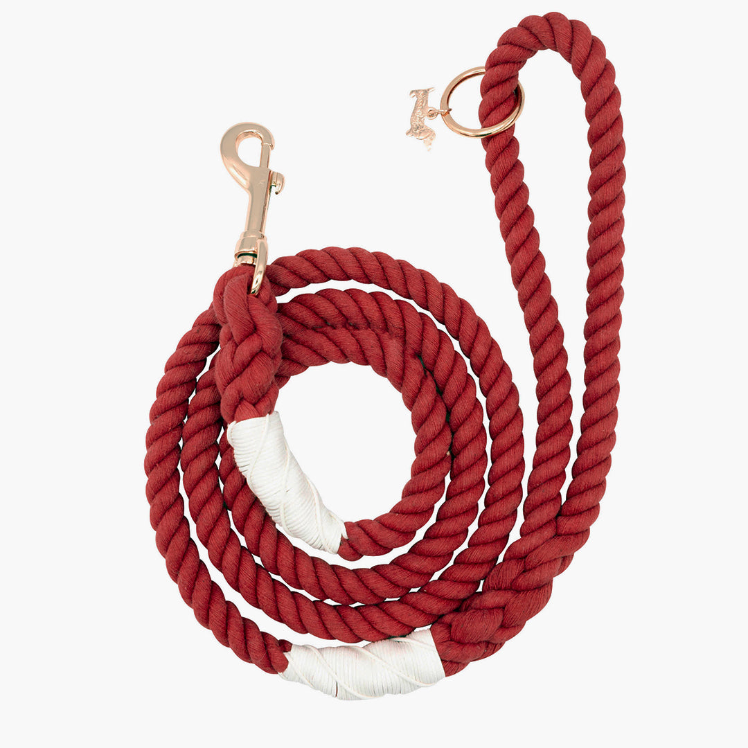 Dog Rope Leash - Crimson