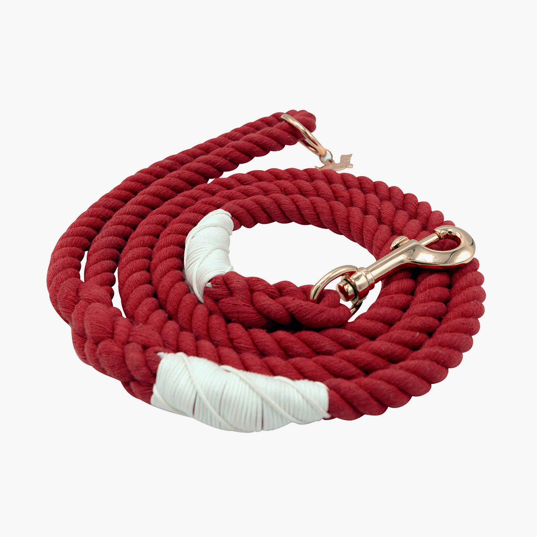 Dog Rope Leash - Crimson