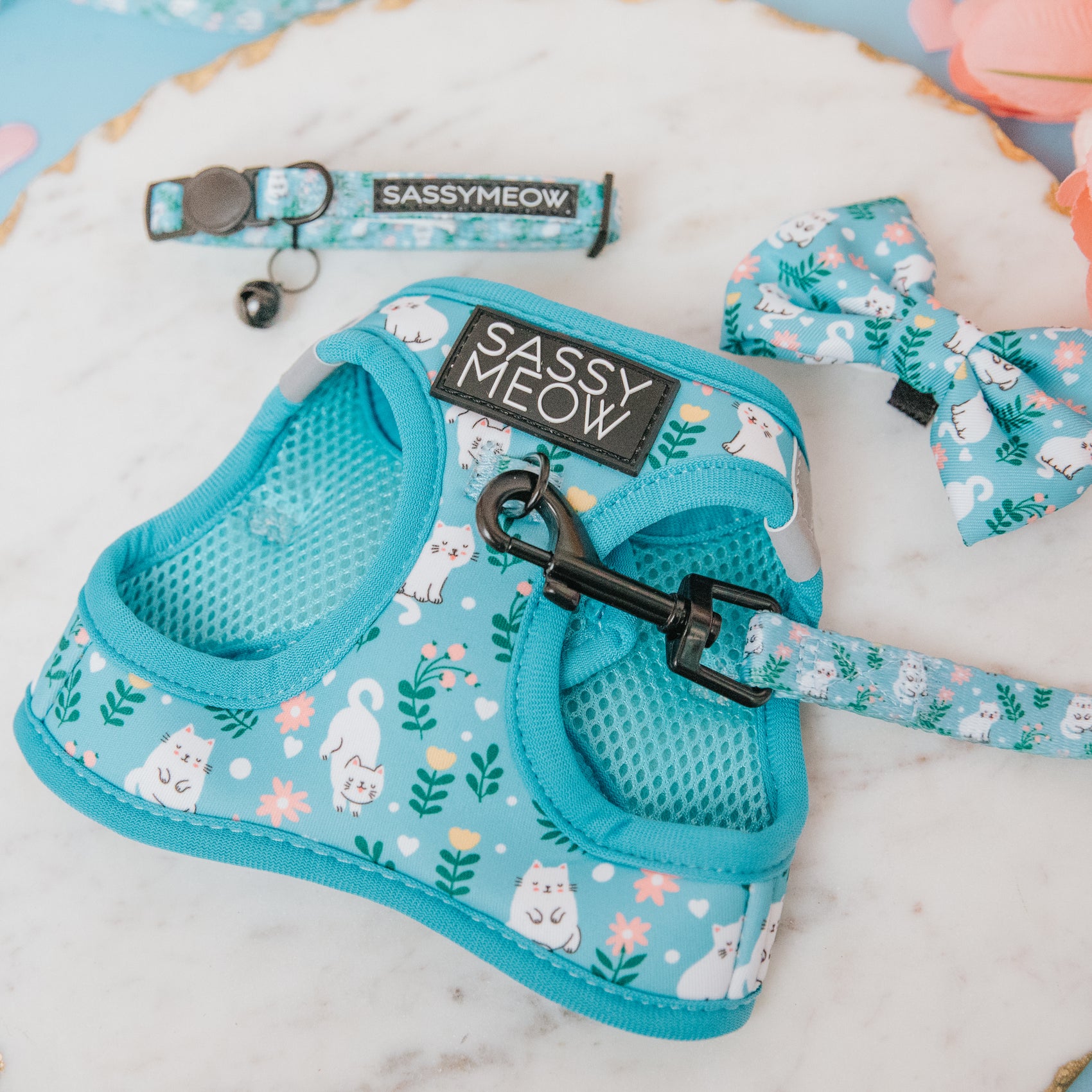 Cat StepIn Harness Purrs & Petals Sassy Woof Product