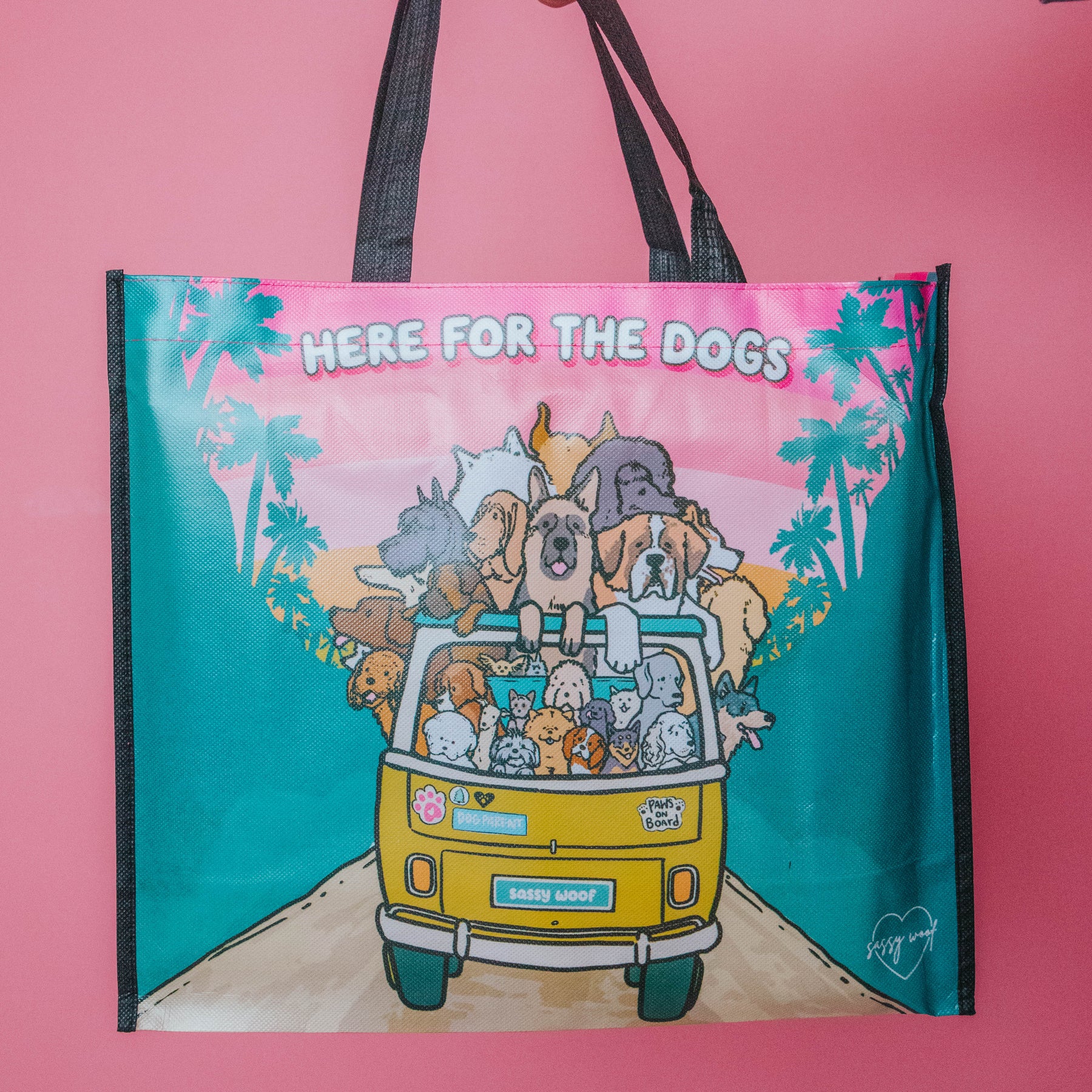 Here for the Dogs Reusable Bag