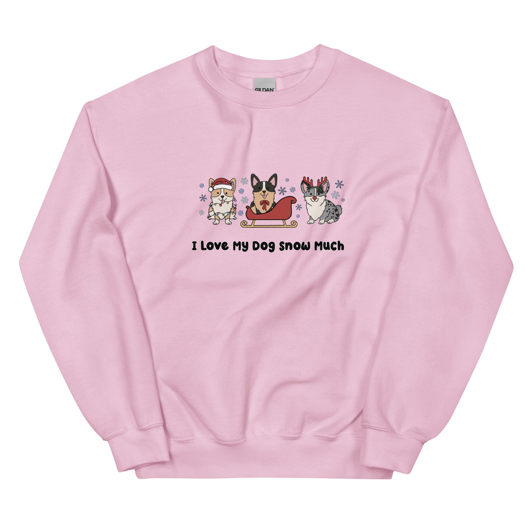 Sweatshirt - I Love My Dog Snow Much (Corgis)